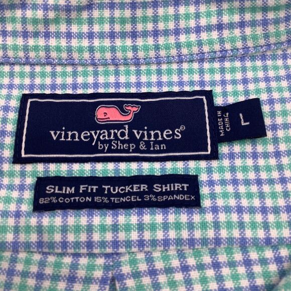 Vineyard Vines Mens Slim Fit Long Sleeve Button Up Tucker‎ Shirt Size Large - Picture 4 of 5